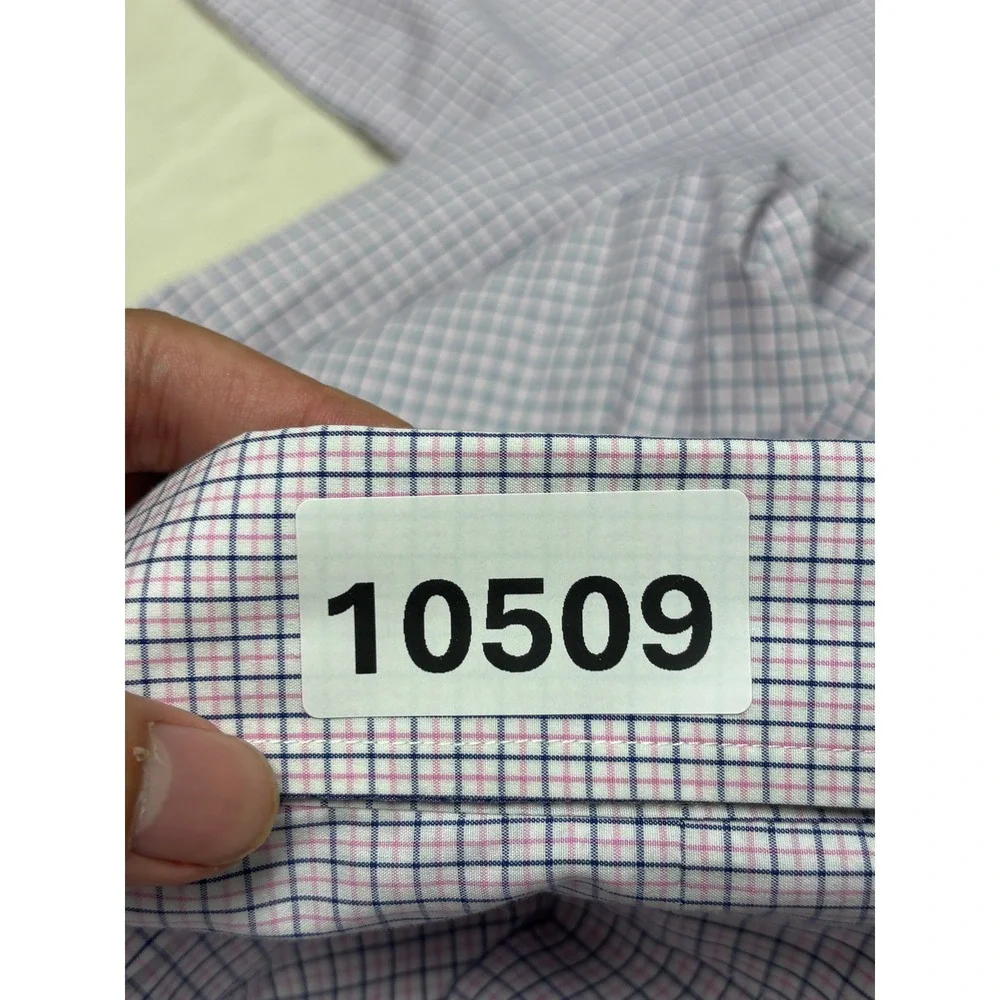 Polo Ralph Lauren Tattersall Check Shirt Mens 15.5 34/35 Pink Blue FLAW